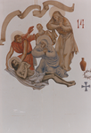 863664 Afbeelding van paneel 14 van de kruiswegstatie naar ontwerp van beeldend kunstenaar Charles Eyck (1897-1983), in ...